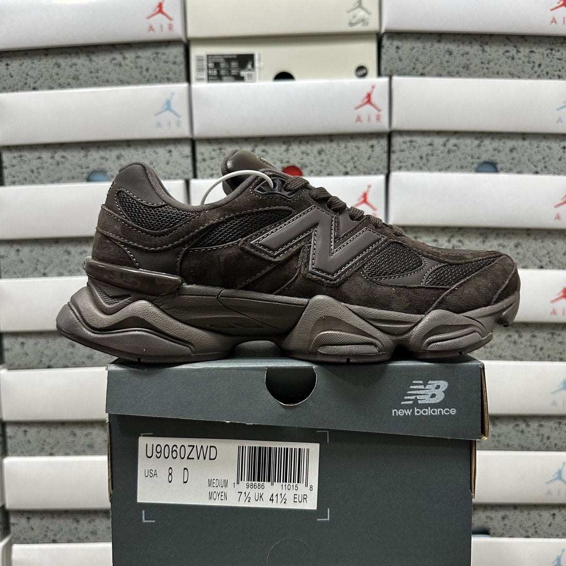 NB 9060 Dark Brown Suede
