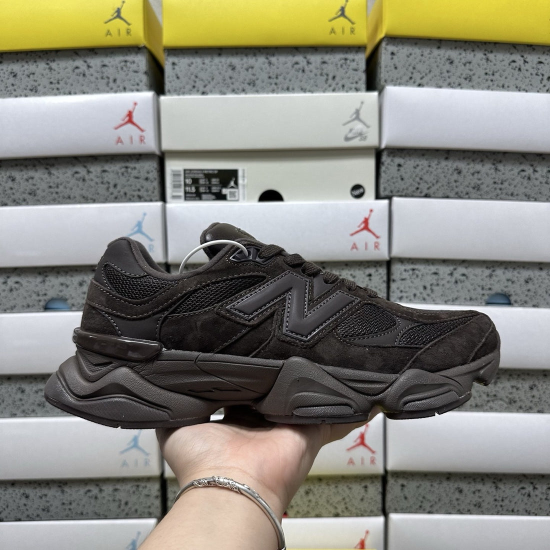 NB 9060 Dark Brown Suede