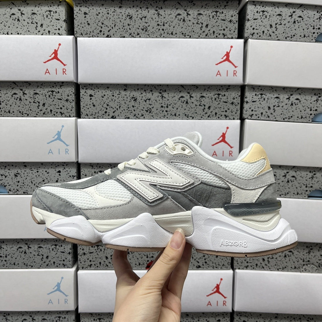 NB 9060 Grey Ivory Silver