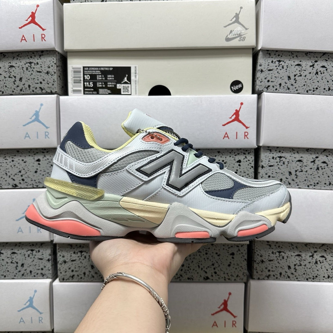 NB 9060 Grey Multicolor Pink