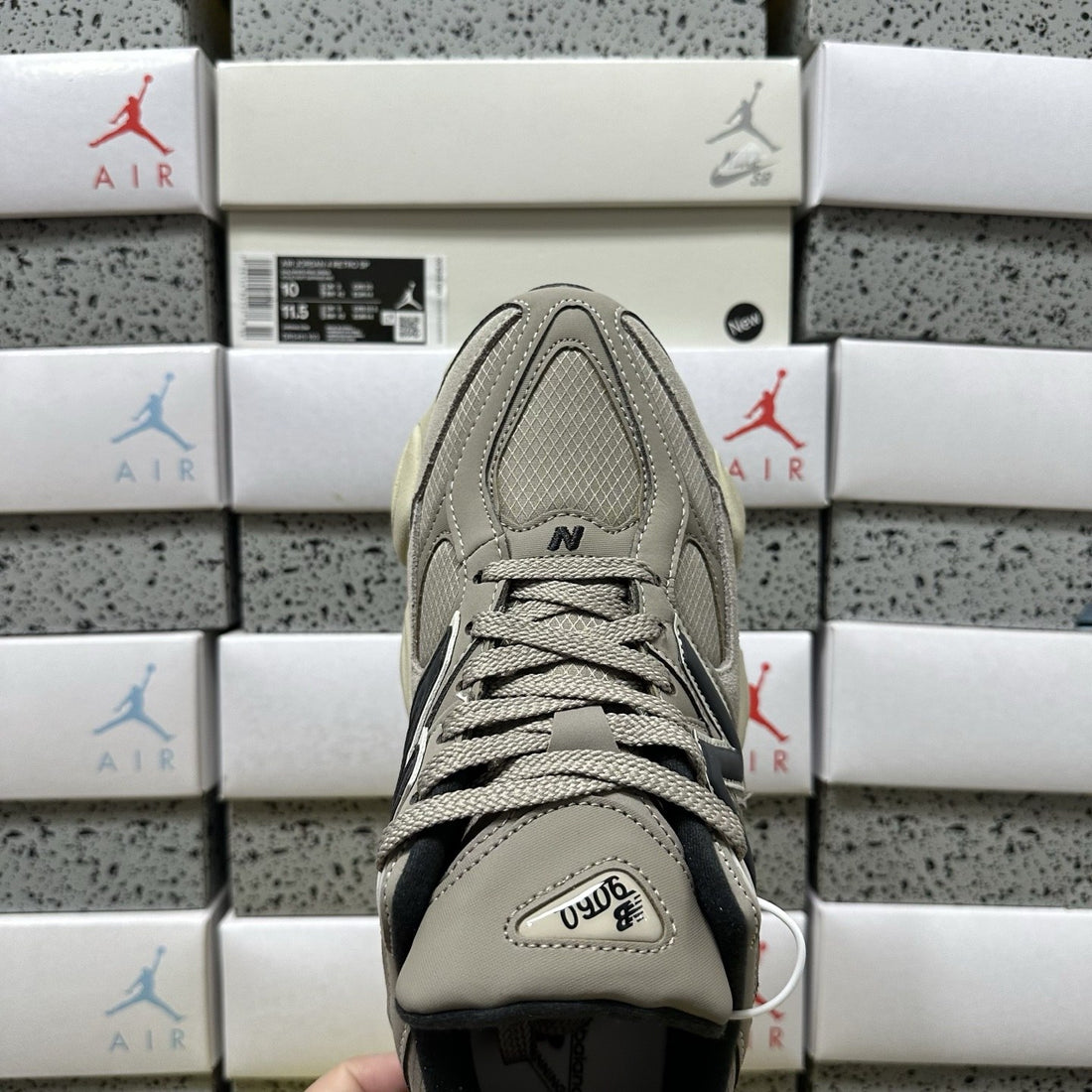 NB 9060 Grey Navy Cream