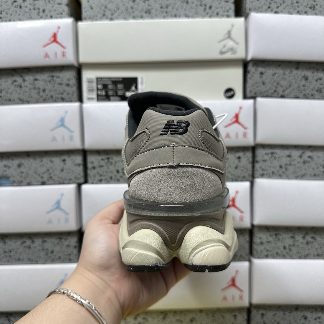 NB 9060 Grey Navy Cream