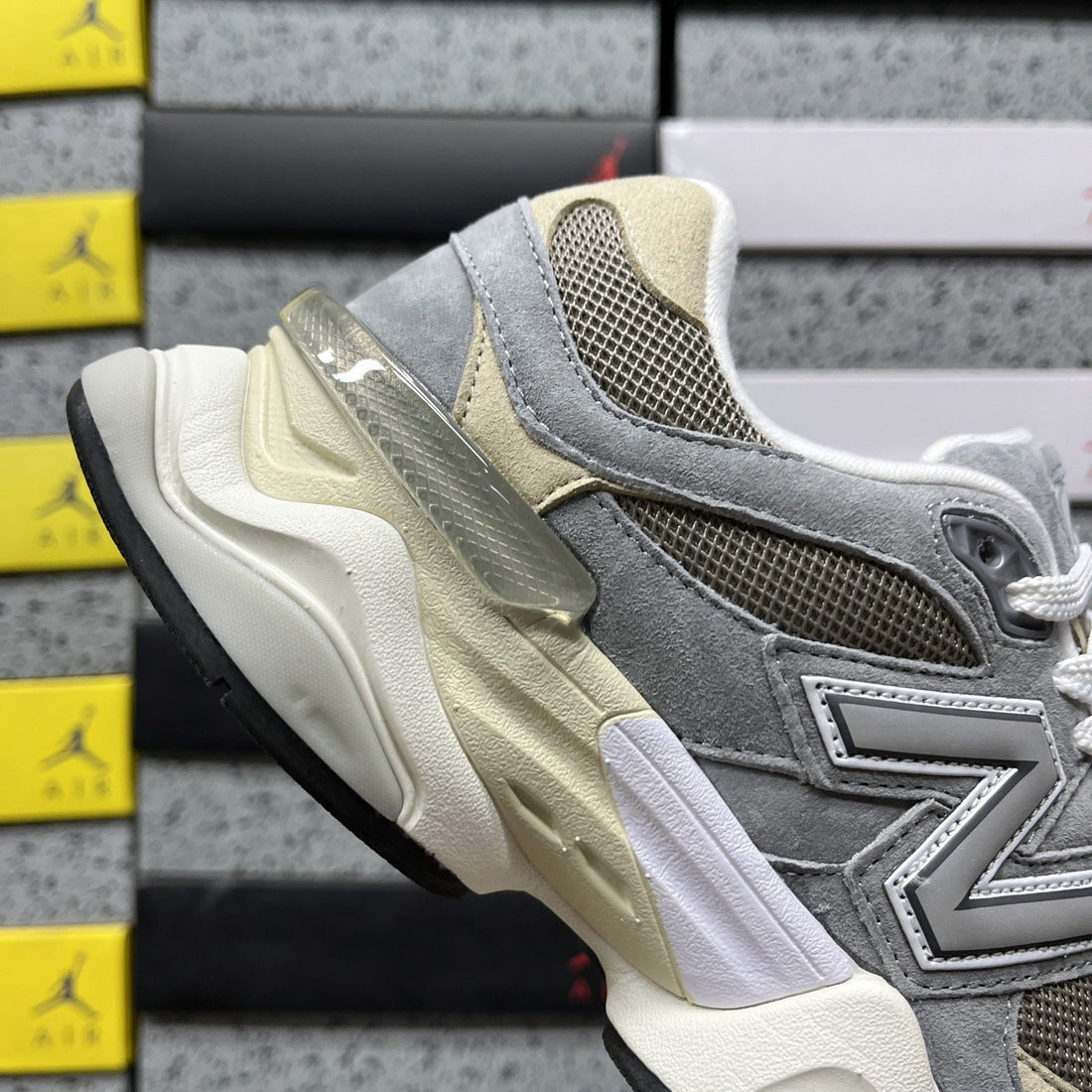 NB 9060 Grey Navy Mesh