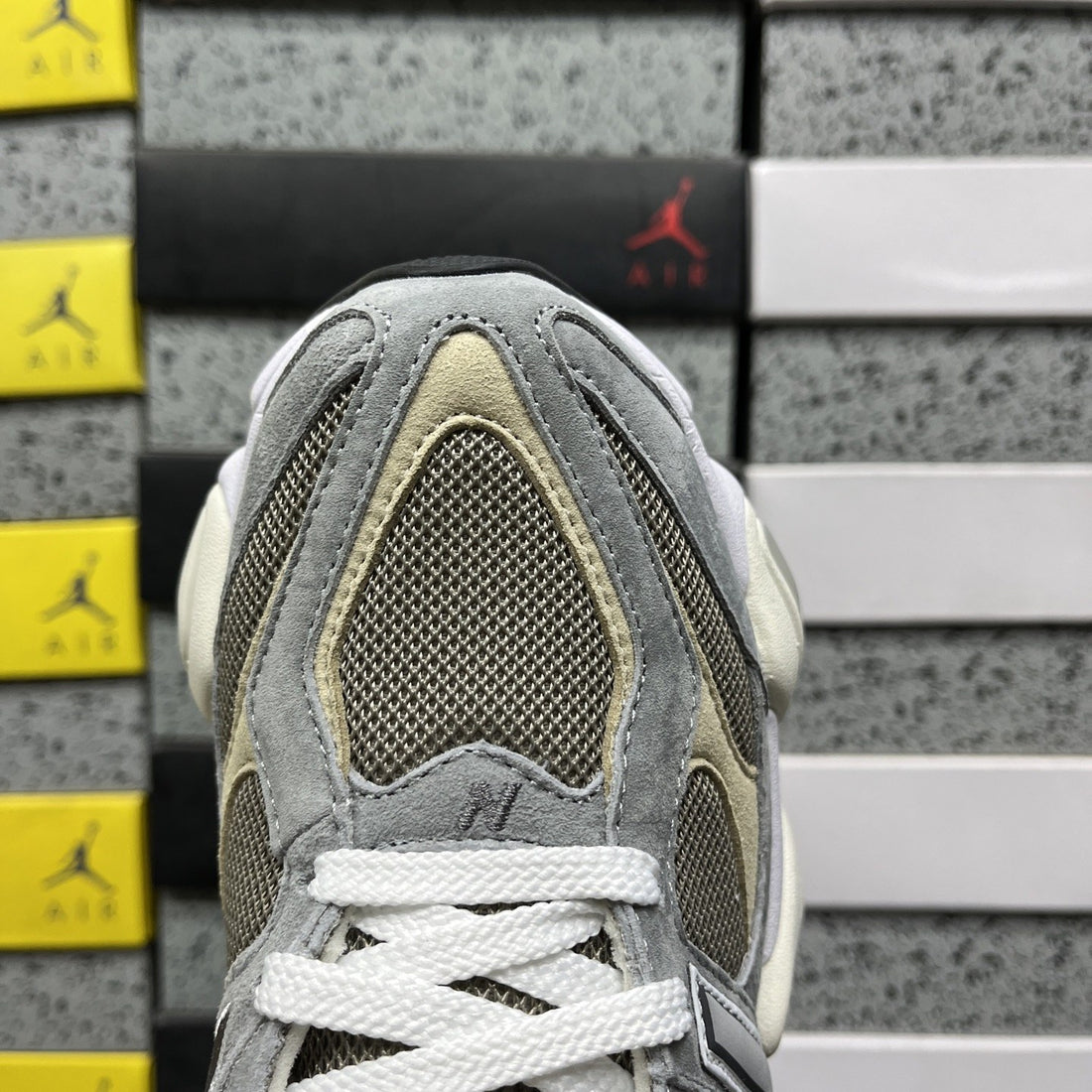 NB 9060 Grey Navy Mesh