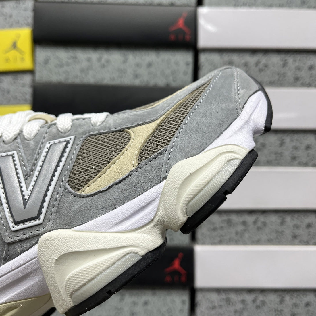 NB 9060 Grey Navy Mesh