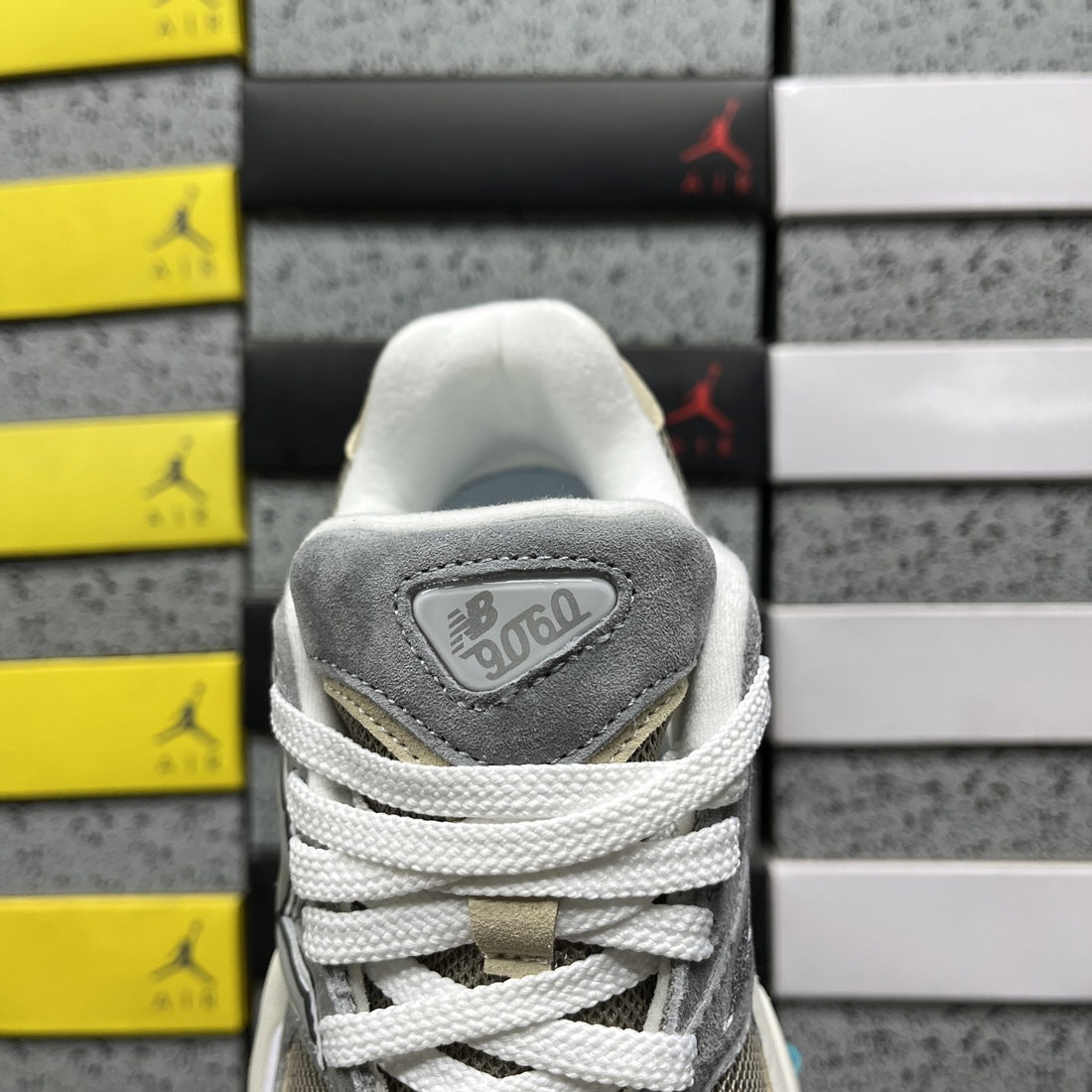 NB 9060 Grey Navy Mesh