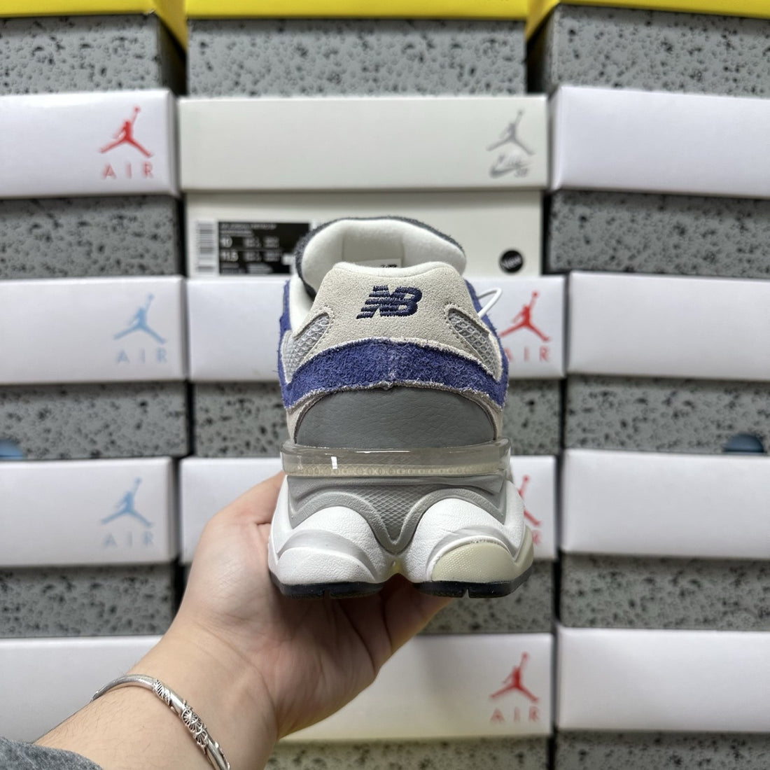 NB 9060 Grey Navy Purple