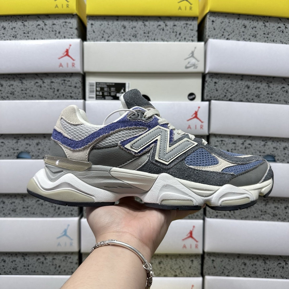 NB 9060 Grey Navy Purple