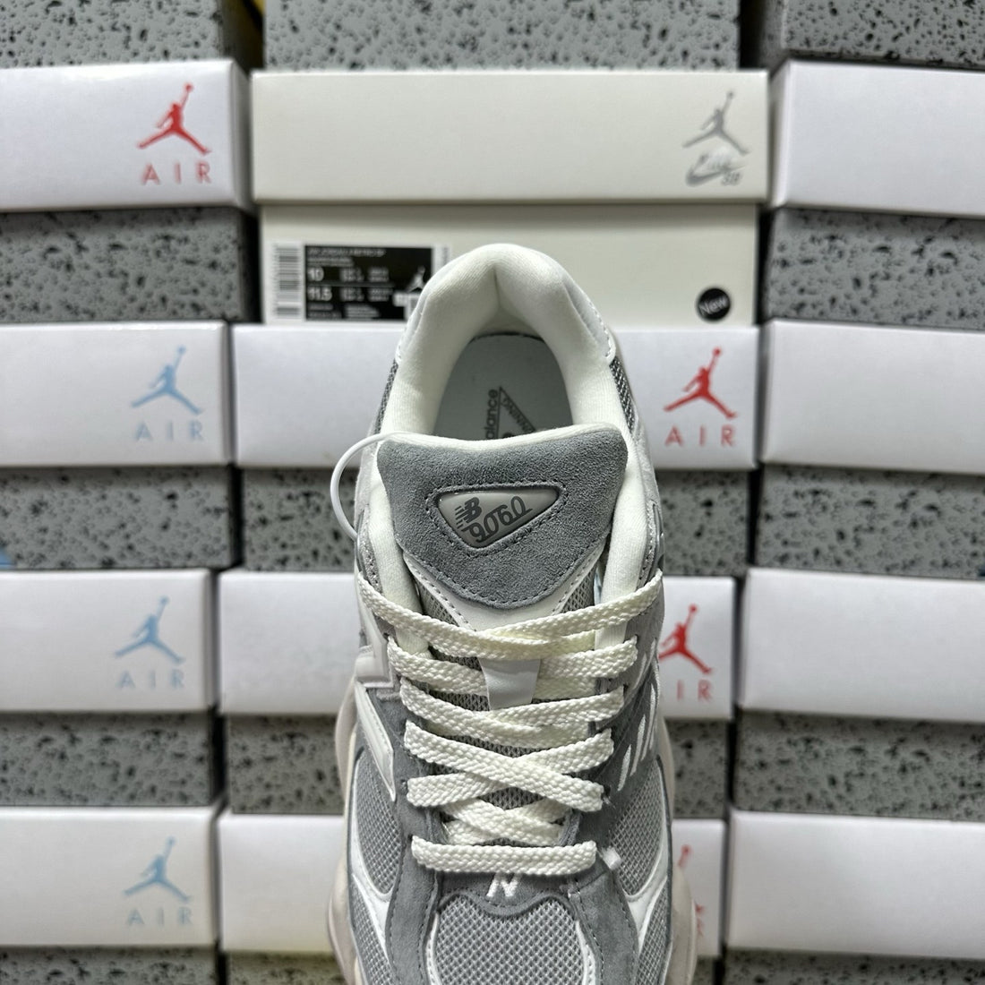 NB 9060 Grey Silver Burgundy