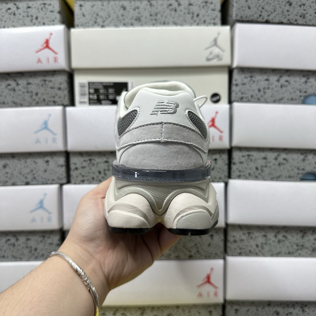 NB 9060 Grey Silver Burgundy
