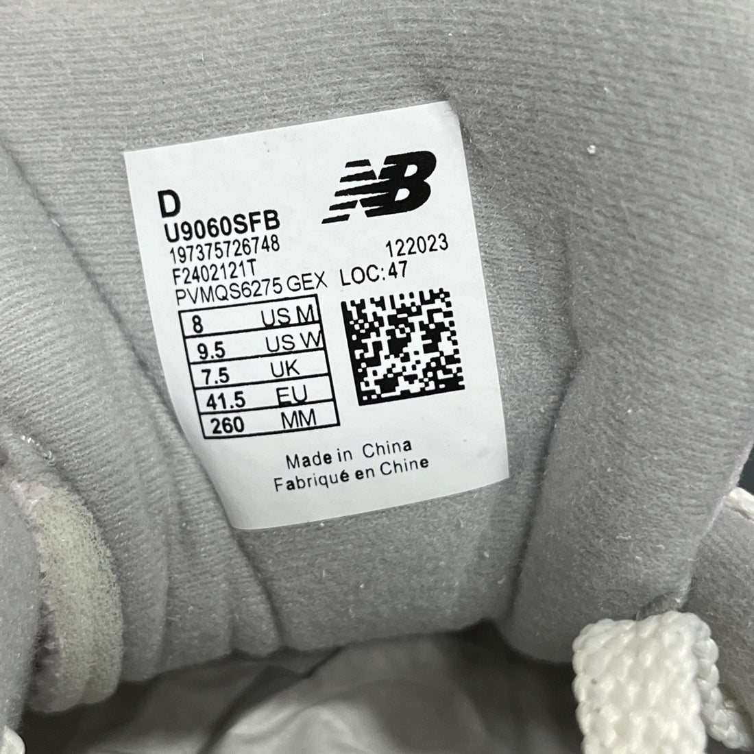 NB 9060 Grey Suede Cream