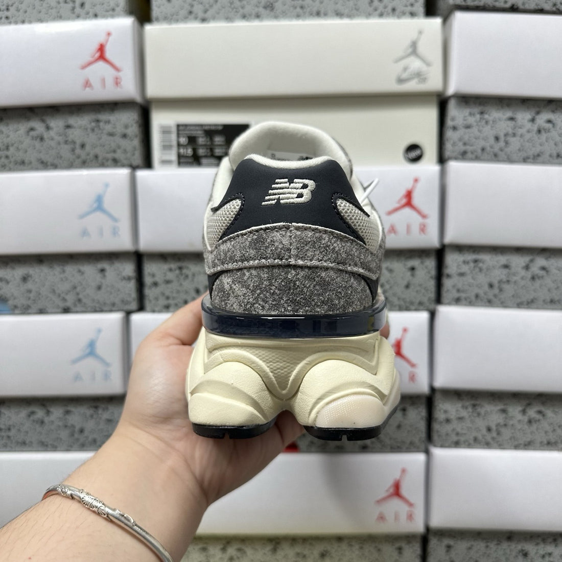 NB 9060 Grey Suede Navy