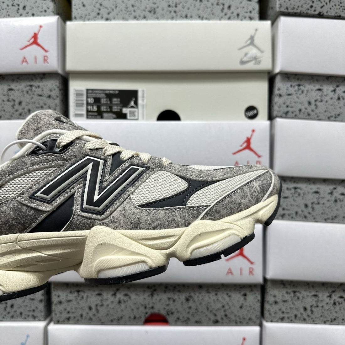 NB 9060 Grey Suede Navy