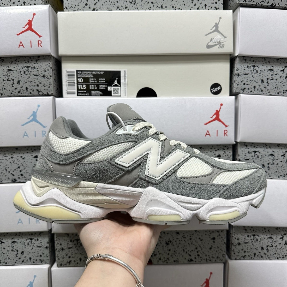 NB 9060 Grey Yellow Cream