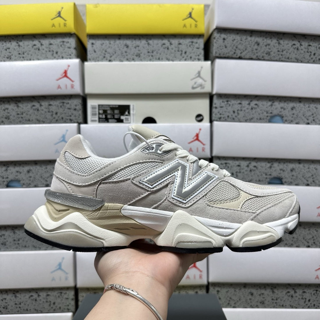 NB 9060 Light Grey Cream