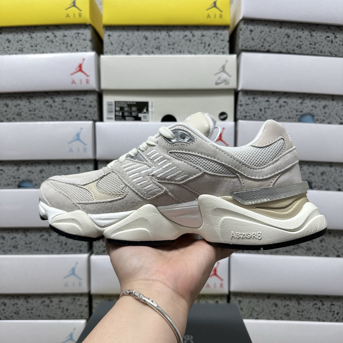 NB 9060 Light Grey Cream