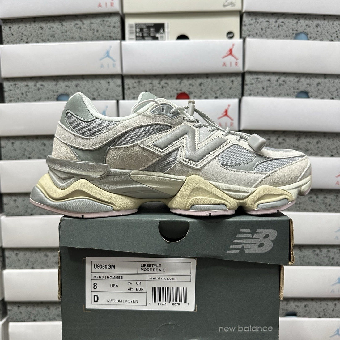 NB 9060 Light Grey Cream Suede