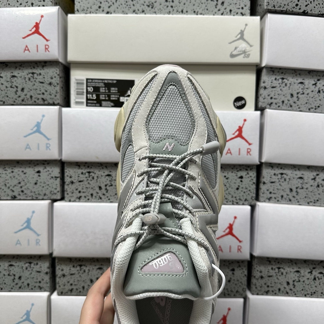 NB 9060 Light Grey Cream Suede