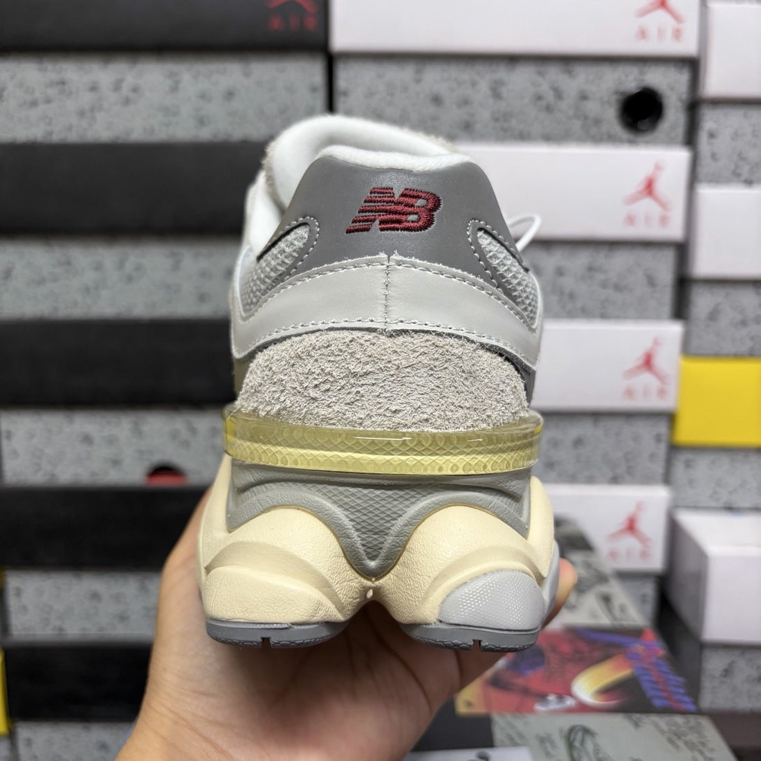NB 9060 Light Grey Cream Yellow