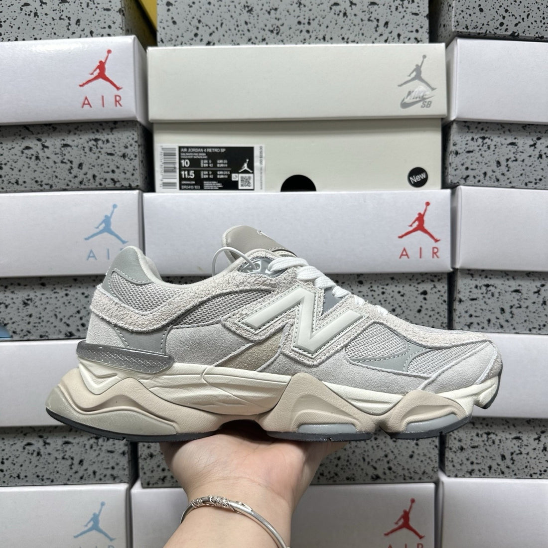 NB 9060 Light Grey White