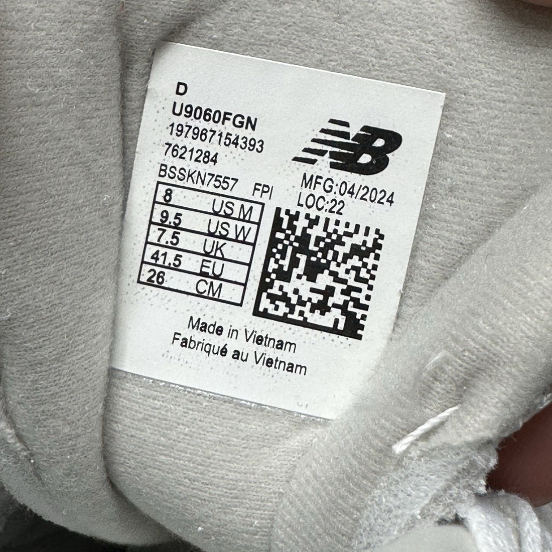 NB 9060 Light Grey White