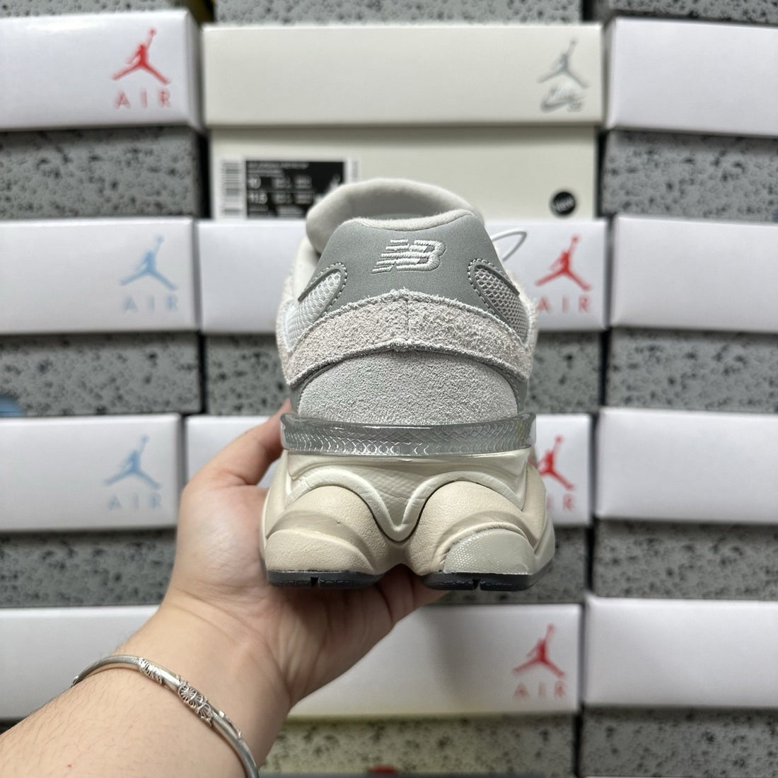 NB 9060 Light Grey White