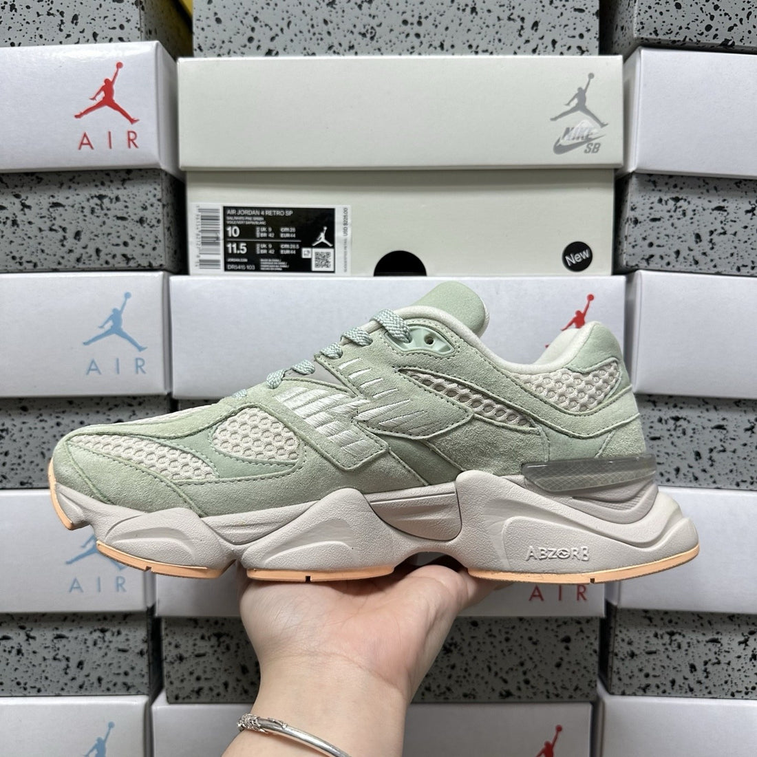 NB 9060 Mint Peach Sole