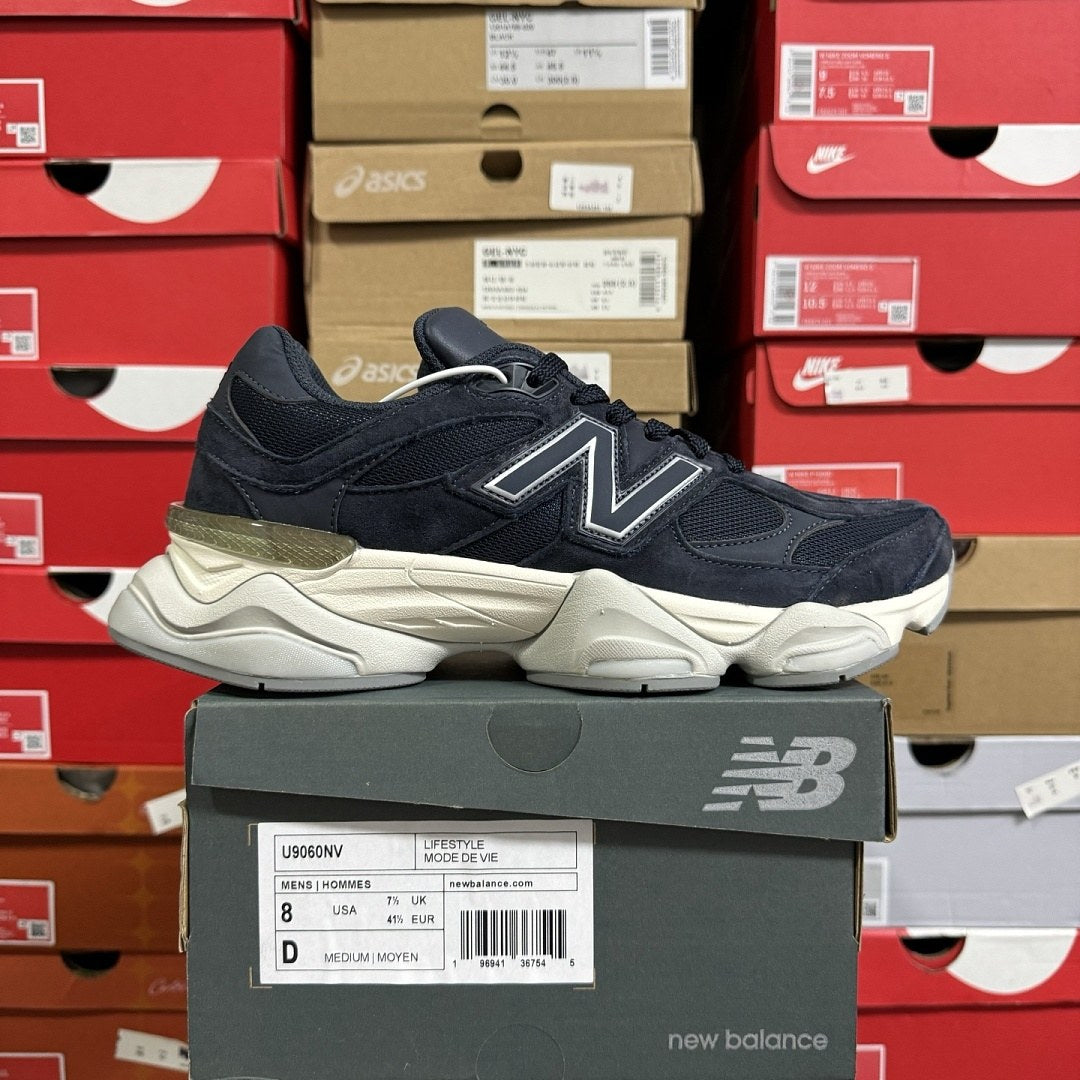 NB 9060 Navy Suede Cream