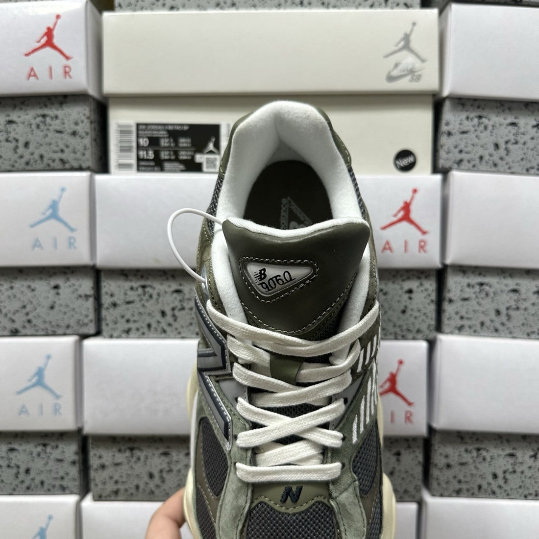 NB 9060 Olive Grey