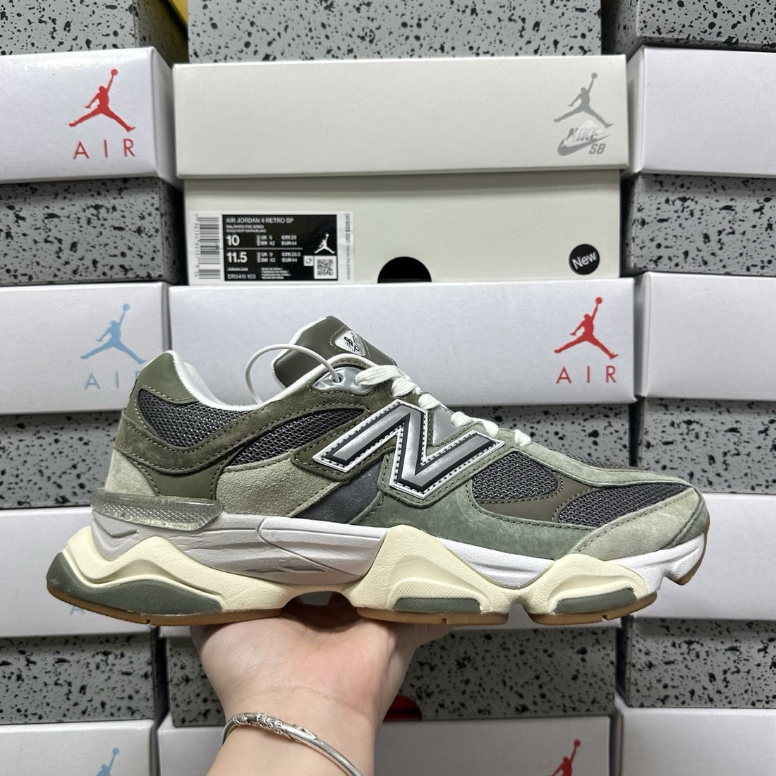 NB 9060 Olive Grey