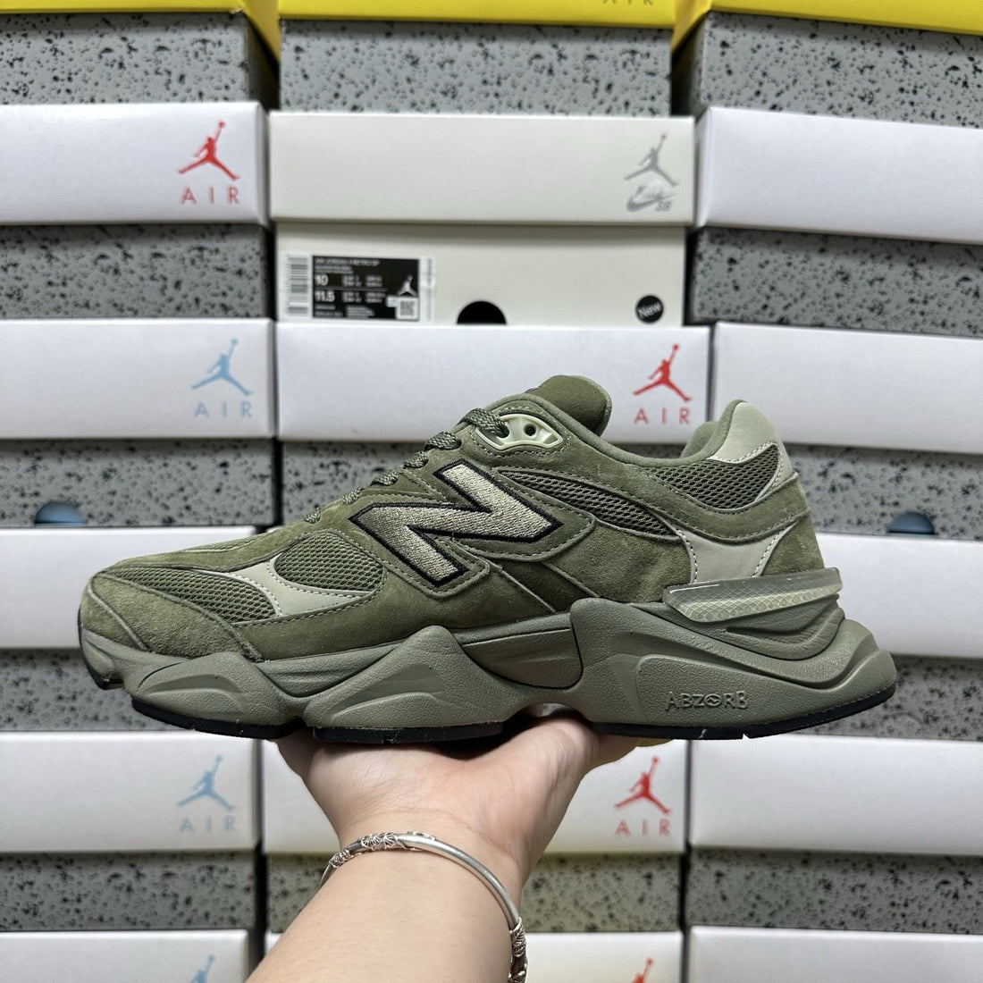 NB 9060 Olive Suede