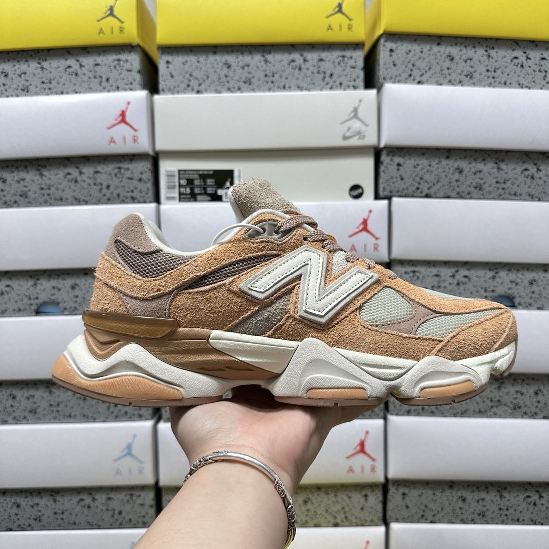 NB 9060 Orange Suede