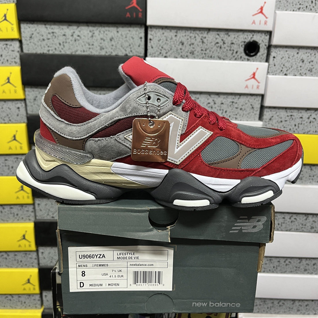 NB 9060 Red Grey