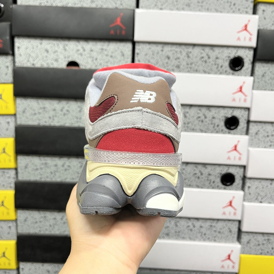 NB 9060 Red Grey