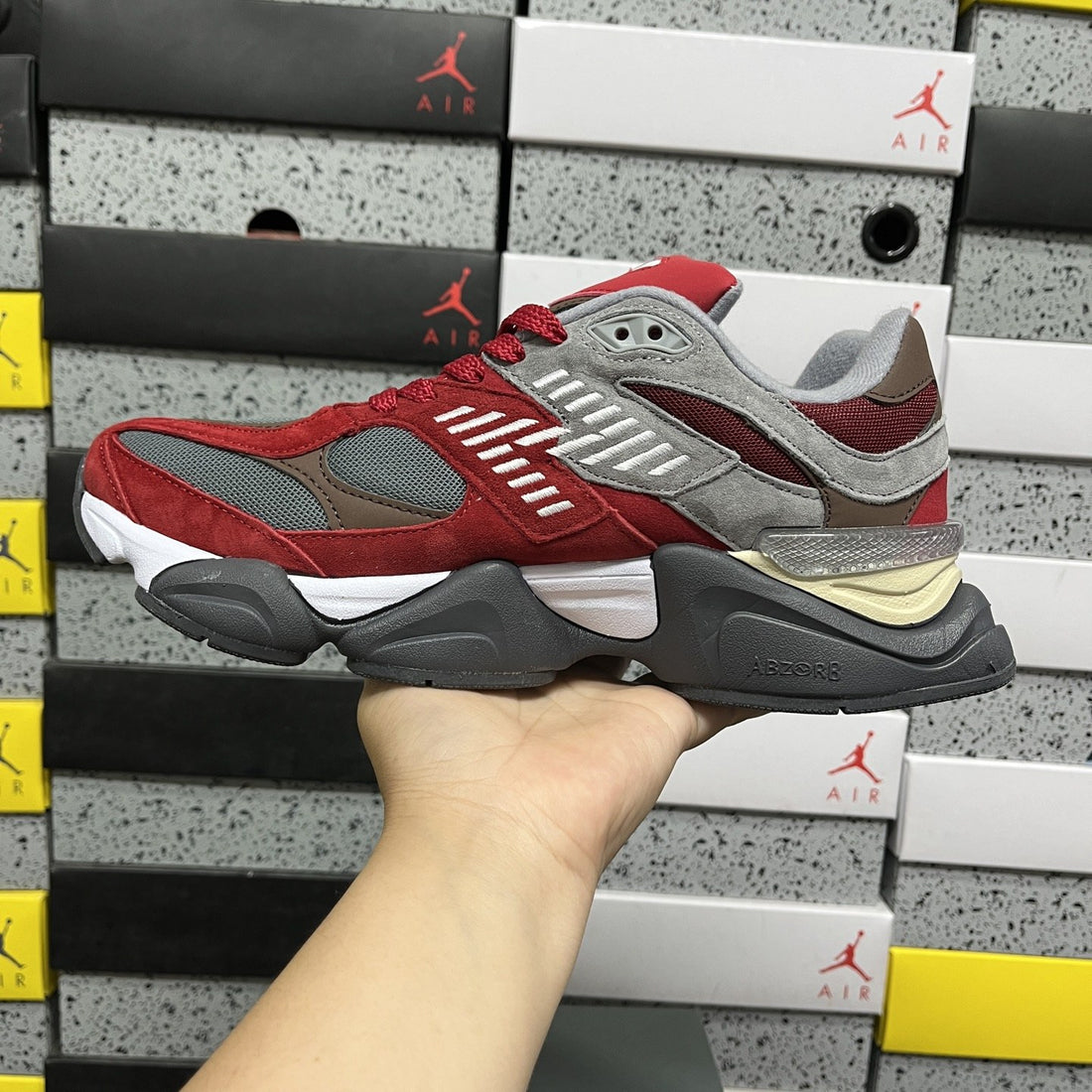 NB 9060 Red Grey