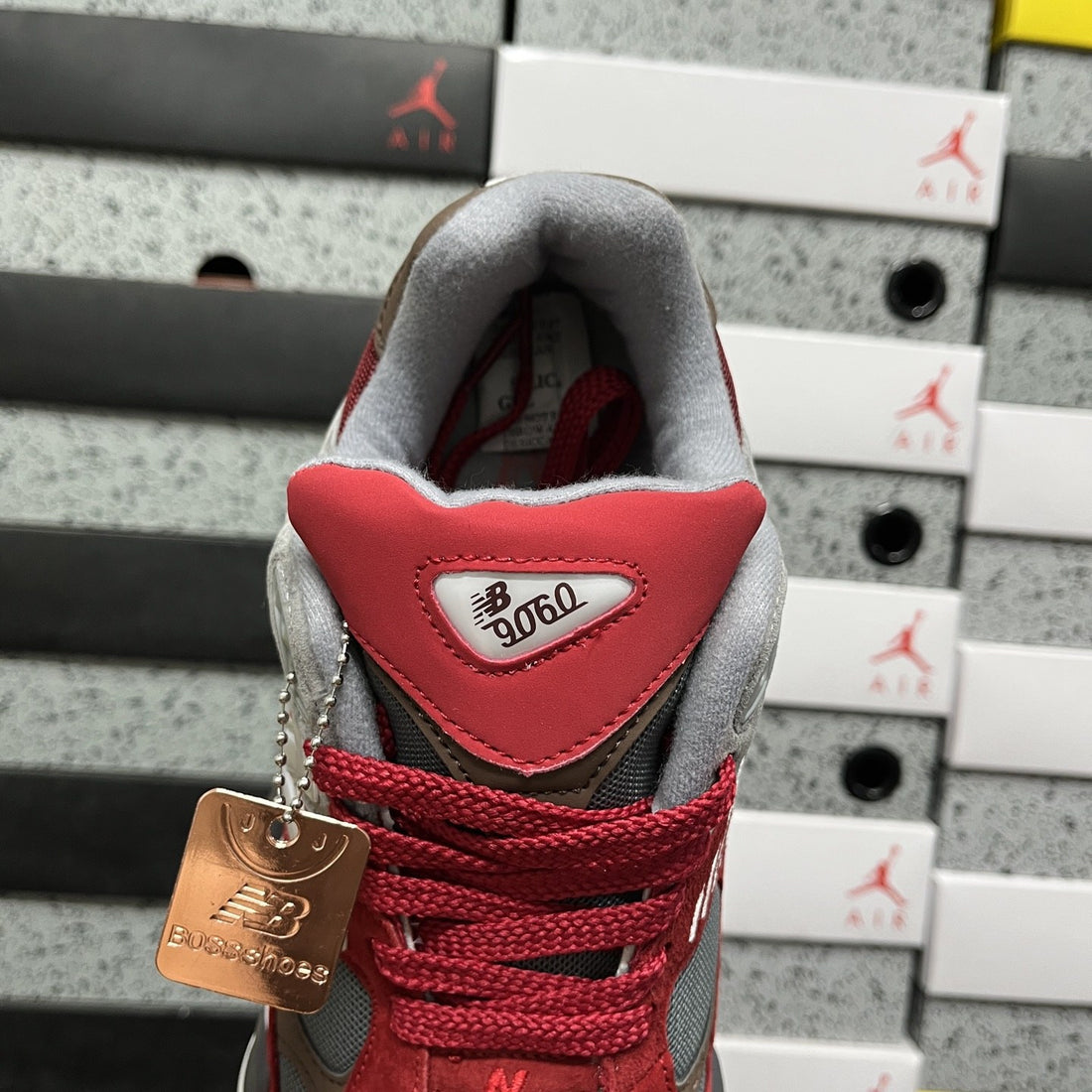 NB 9060 Red Grey