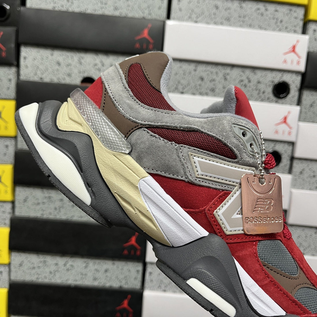 NB 9060 Red Grey