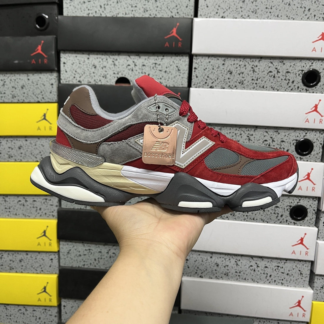 NB 9060 Red Grey