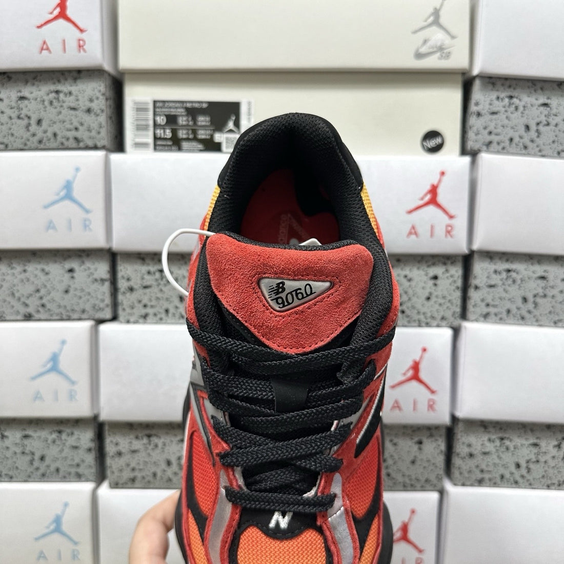 NB 9060 Red Orange Black