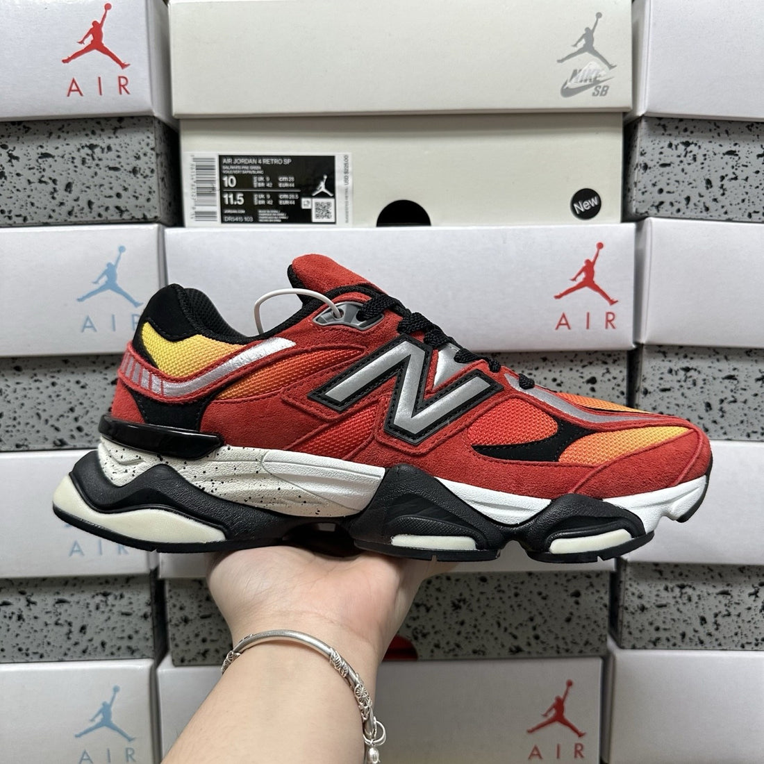 NB 9060 Red Orange Black