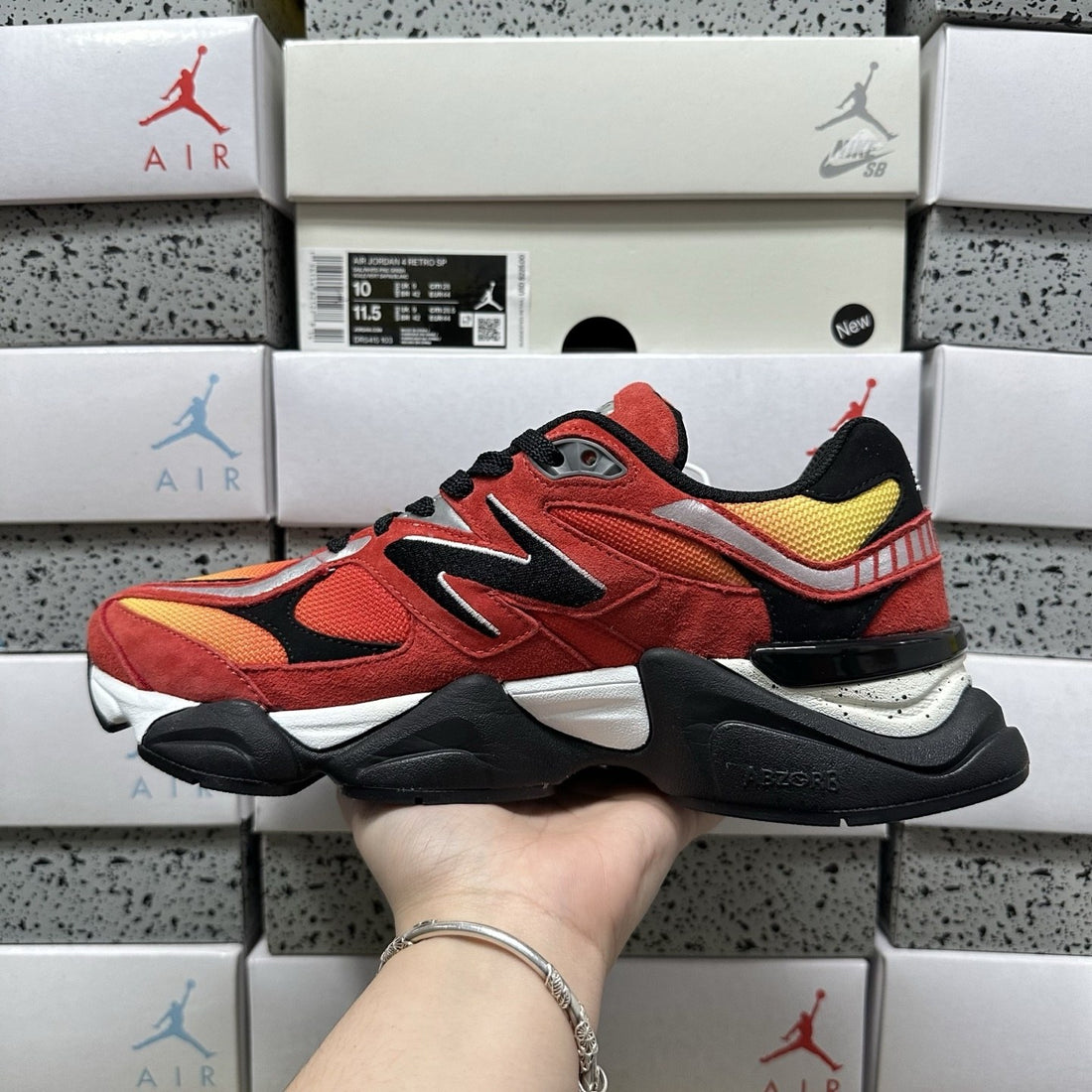 NB 9060 Red Orange Black