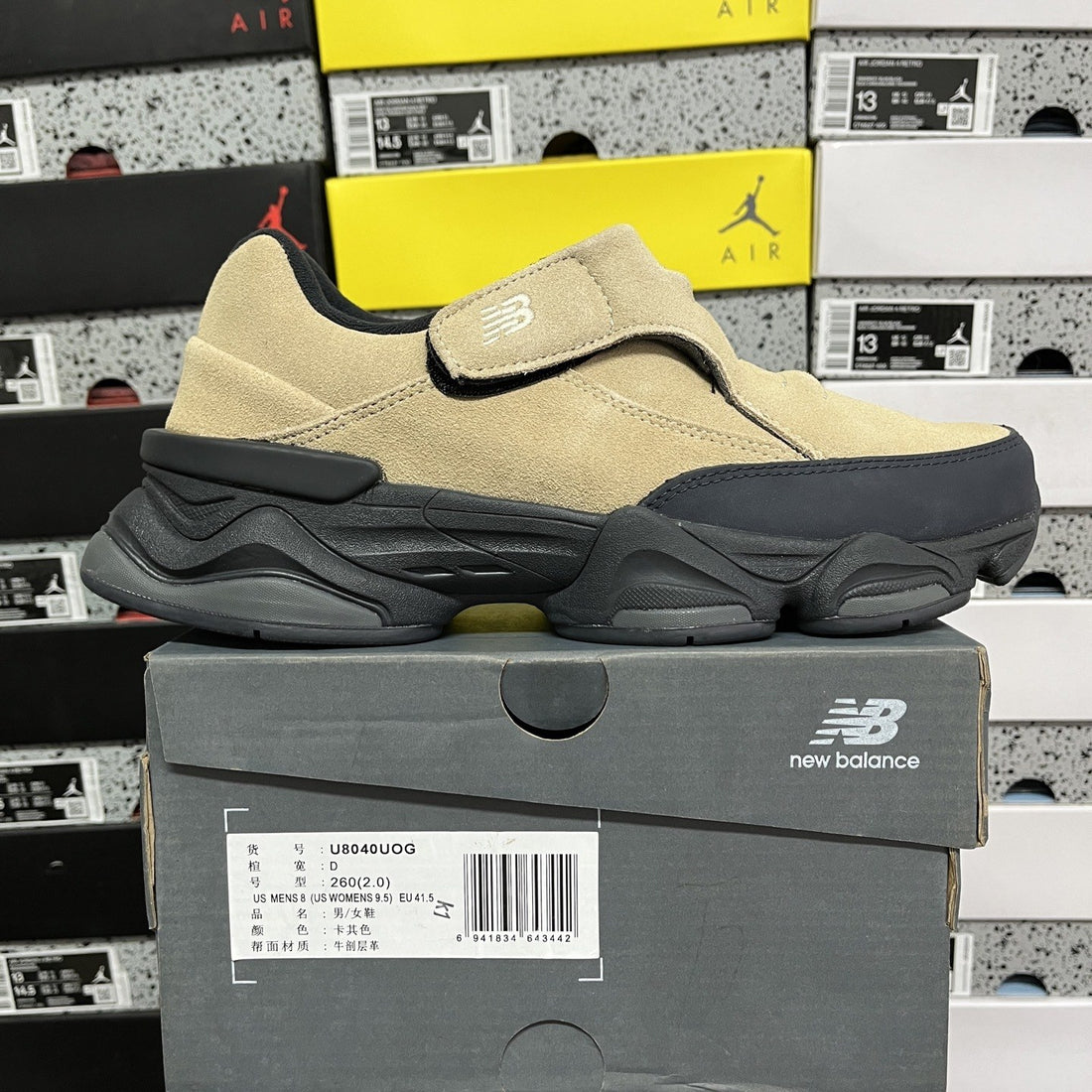NB 9060 Tan Black Strap