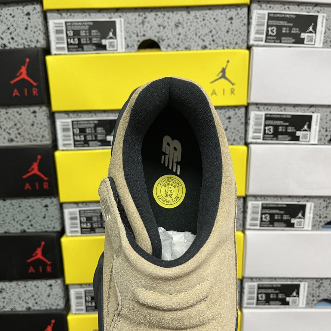 NB 9060 Tan Black Strap