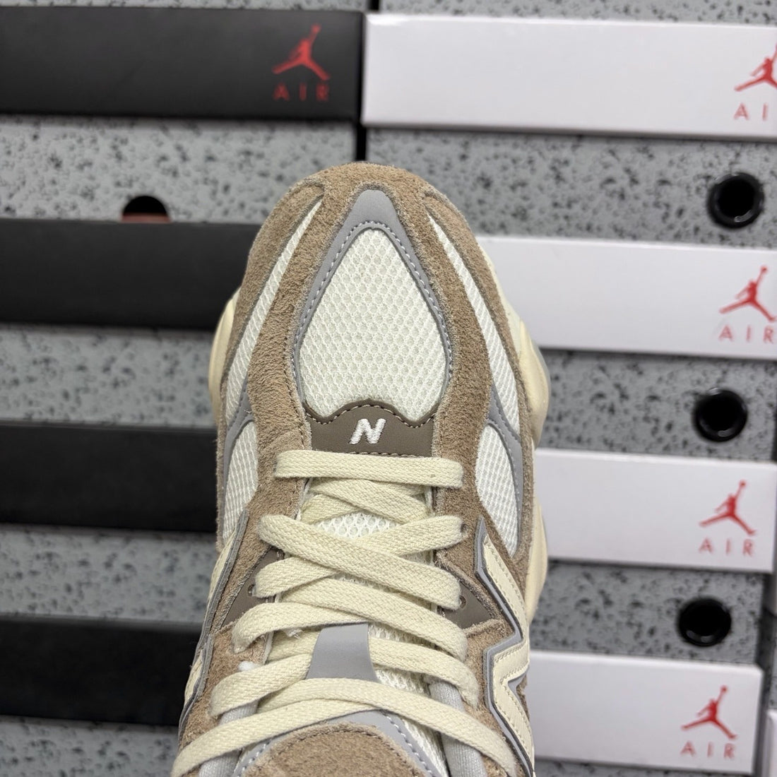 NB 9060 Tan Suede Cream