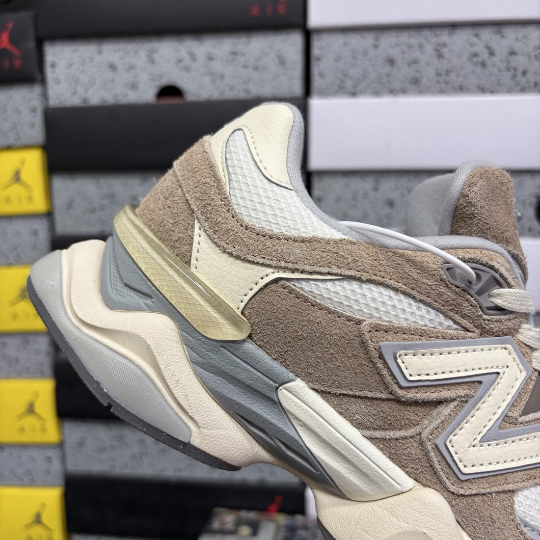 NB 9060 Tan Suede Cream