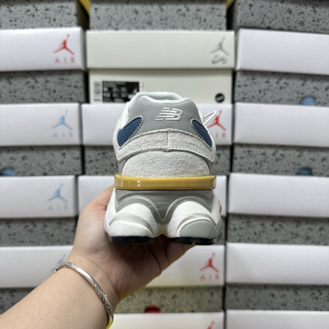 NB 9060 White Blue Yellow