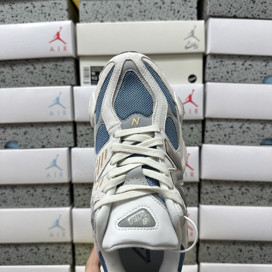 NB 9060 White Blue Yellow