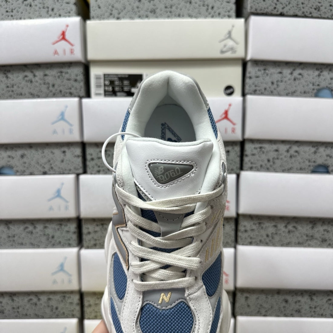 NB 9060 White Blue Yellow
