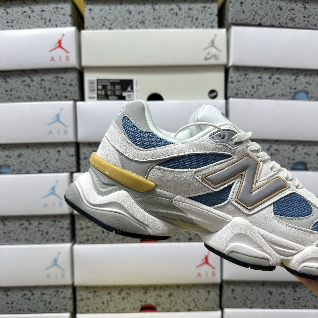 NB 9060 White Blue Yellow