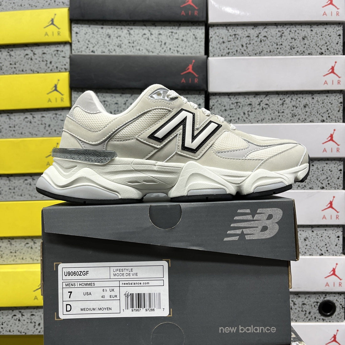 NB 9060 White Grey Black